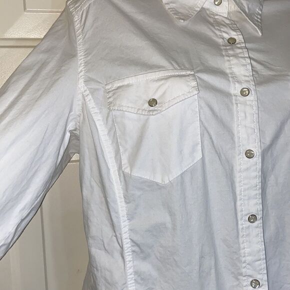 Classic Button-Up by Faded Glory Stretch Blood Size 14 - Picture 11 of 15